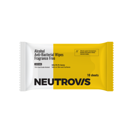 Neutrovis Anti-Bacterial Sanitizing Alcohol Wipes 10’s