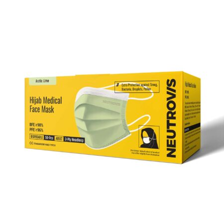 Neutrovis Hijab Medical Face Mask - 50s (Arctic Lime)