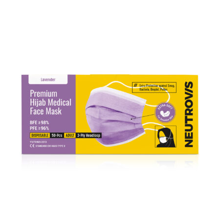 Neutrovis Hijab Medical Face Mask - 50s (Lavender Purple)