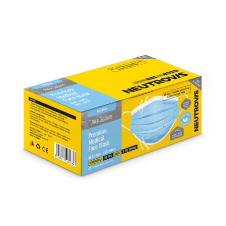 Neutrovis Airy Secure Premium Medical Face Mask - Sky Blue - 50s